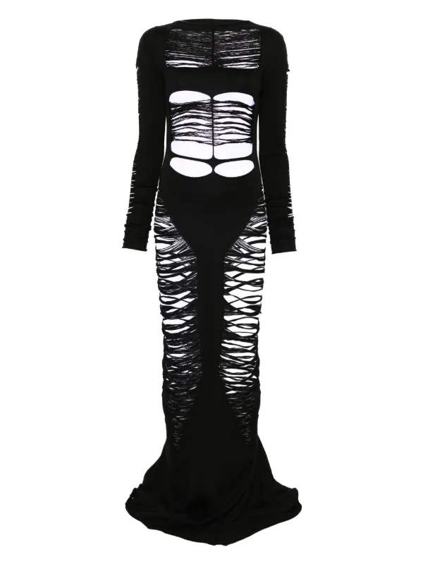 Rick Owens Luna Maxi Dress | Black | FARFETCH JO