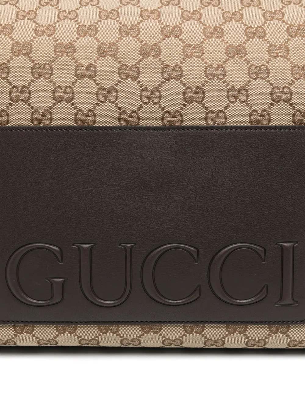 Gucci Grote schoudertas met GG-jacquard Beige
