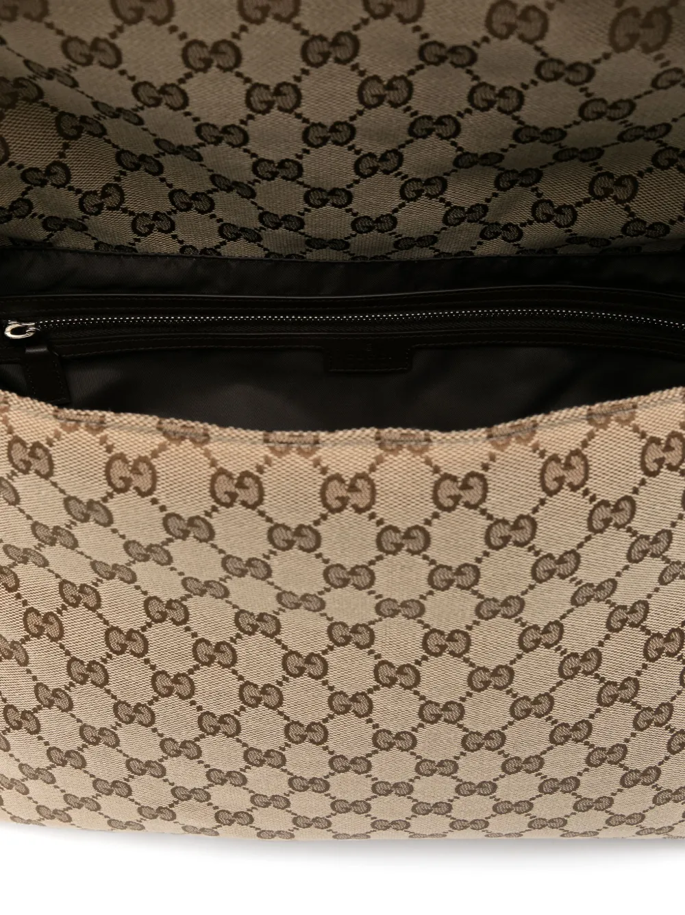 Gucci Grote schoudertas met GG-jacquard Beige