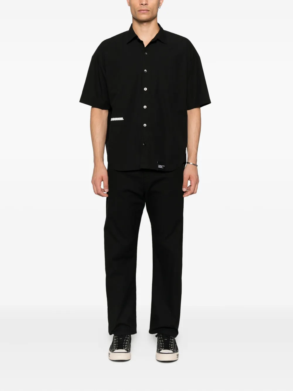 Neighborhood Overshirt met korte mouwen - Zwart