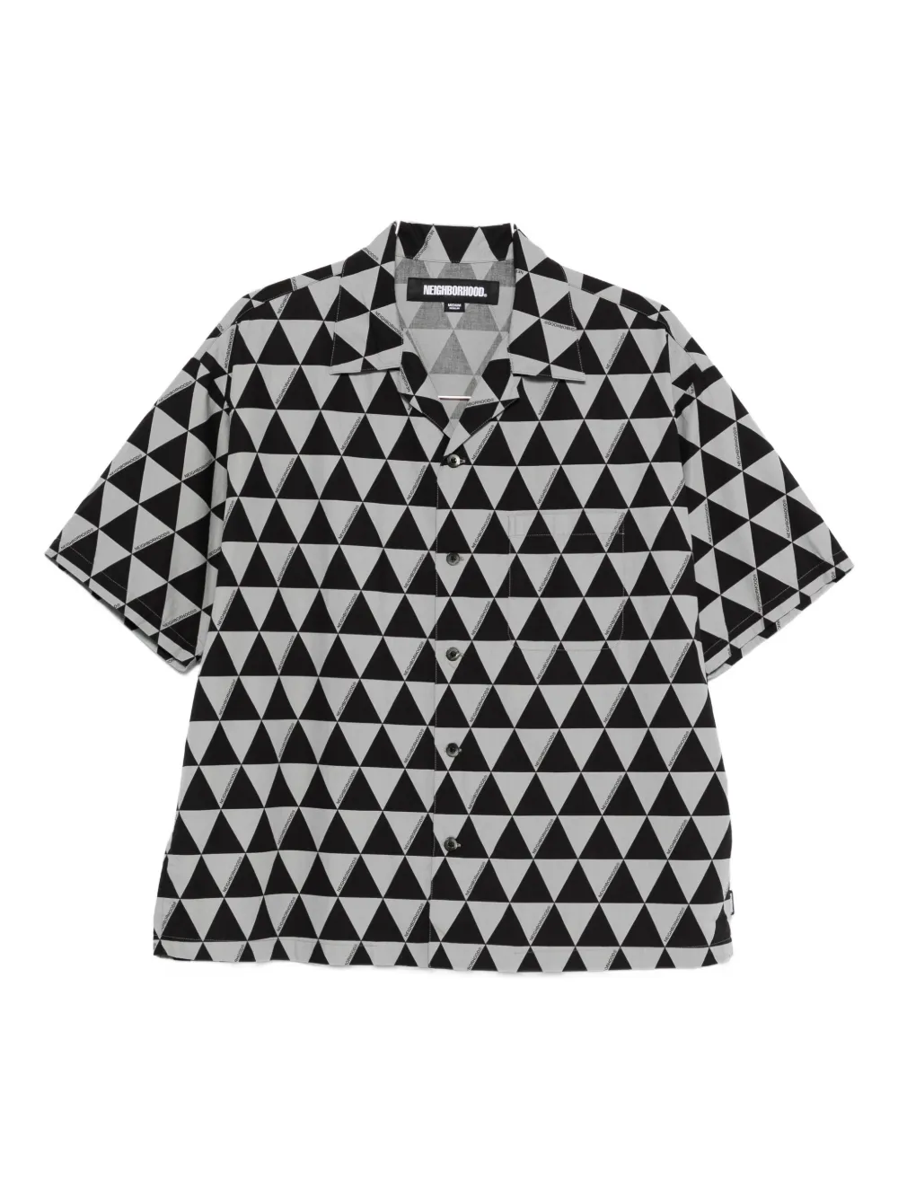 Neighborhood Triangle-pattern Shirt In Gray