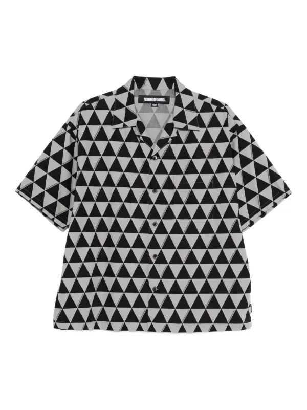 Neighborhood Camisa Com Estampa Triangular | Cinza | FARFETCH BR
