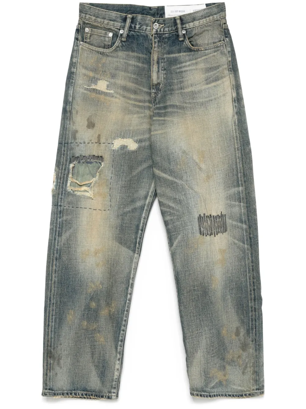 Neighborhood Jeans met wijde pijpen Blauw