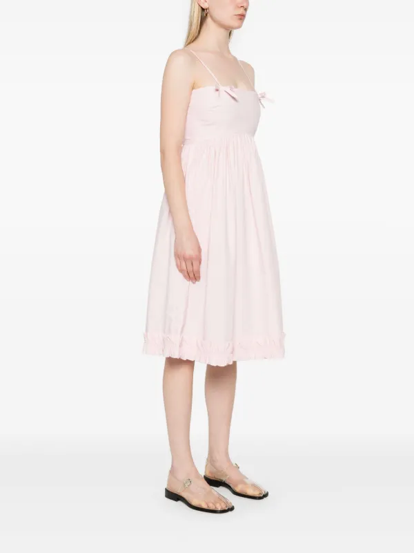ワンピースその他 Ganni Cotton Poplin Strap Dress Chalk Pink W0325868 W0325868 GANNI Poplin Strap Midi Dress | Pink | FARFETCH