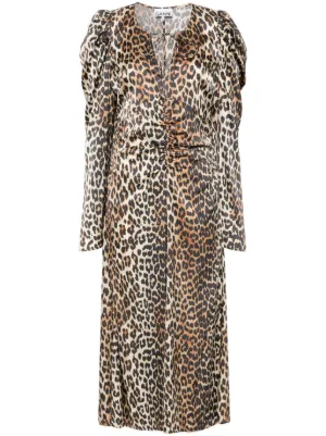 ganni pink zebra dress Ganni