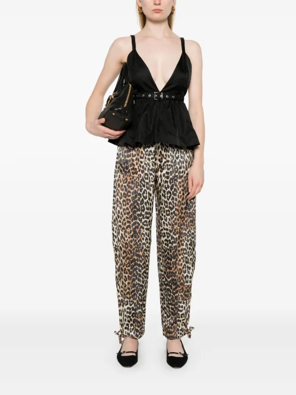 GANNI Duchesse Strap キャミソール　36サイズ　ガニー　黒 Black Black Duchesse Nylon Strap Top | GANNI US