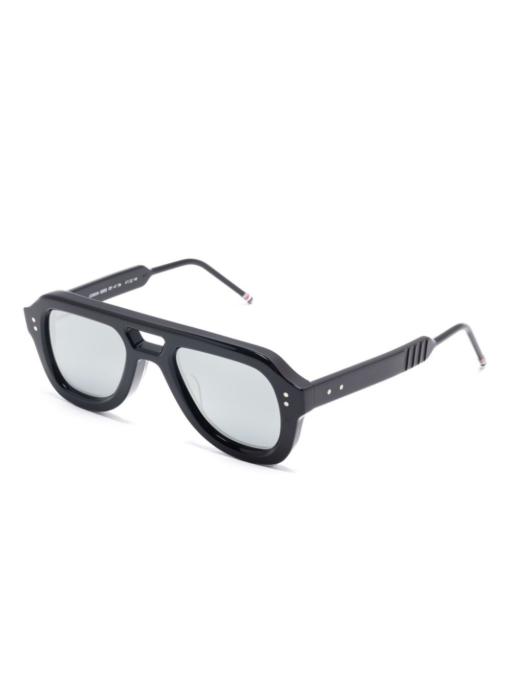 Thom Browne Eyewear Zonnebril met piloten montuur - Zwart