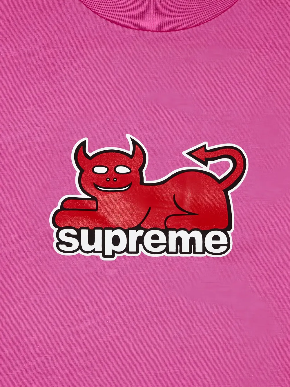 Supreme Devil Cat T-shirt - Roze