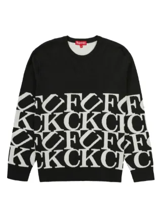 supreme Fuck Everybody Sweater 19ss Sサイズ Supreme Fuck Everybody Sweater Black Men's - SS19 - US