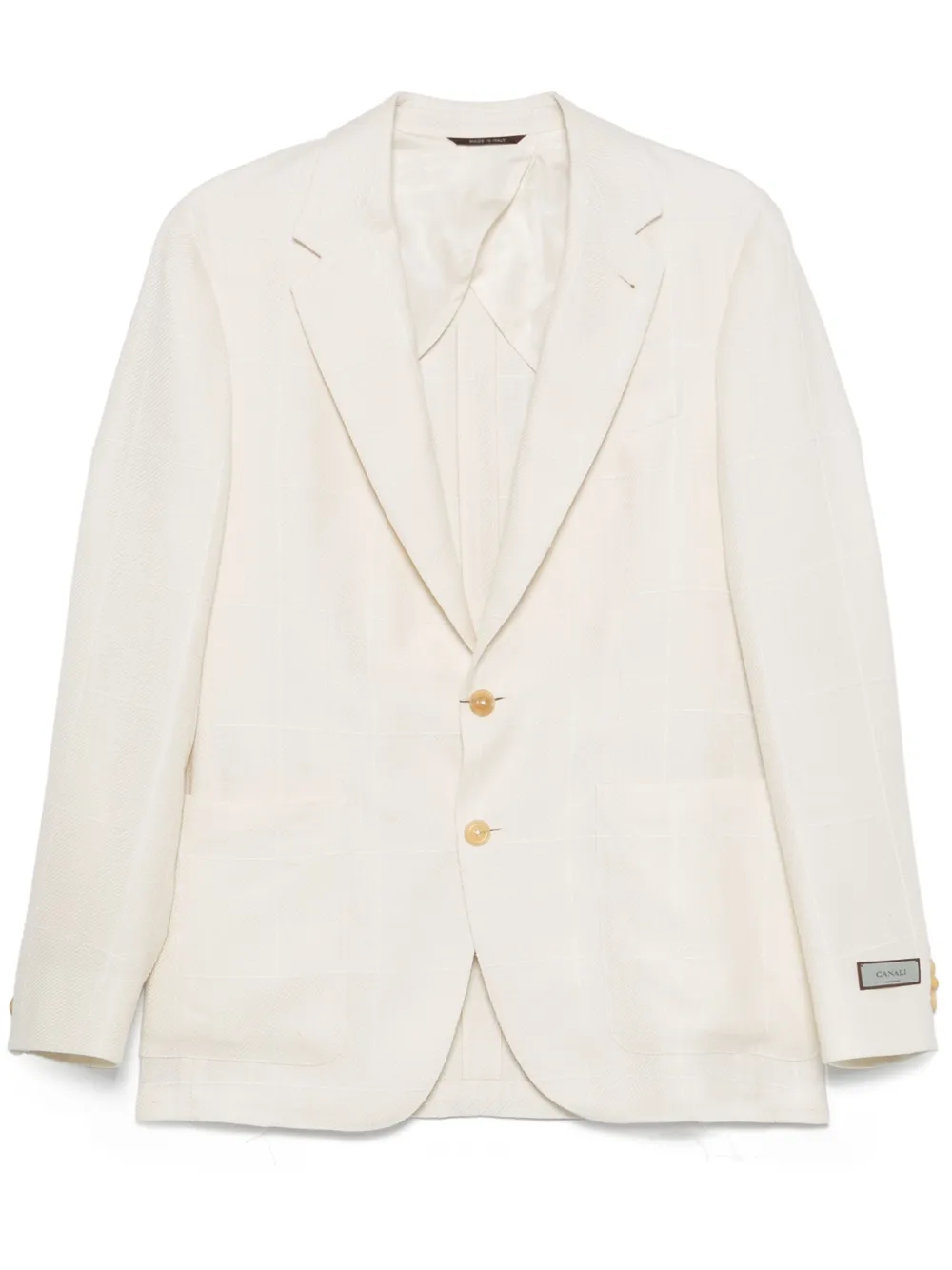 Canali Geruite blazer Wit