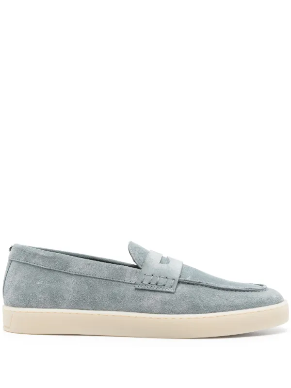 Canali Mocasines De Gamuza Azul FARFETCH CO