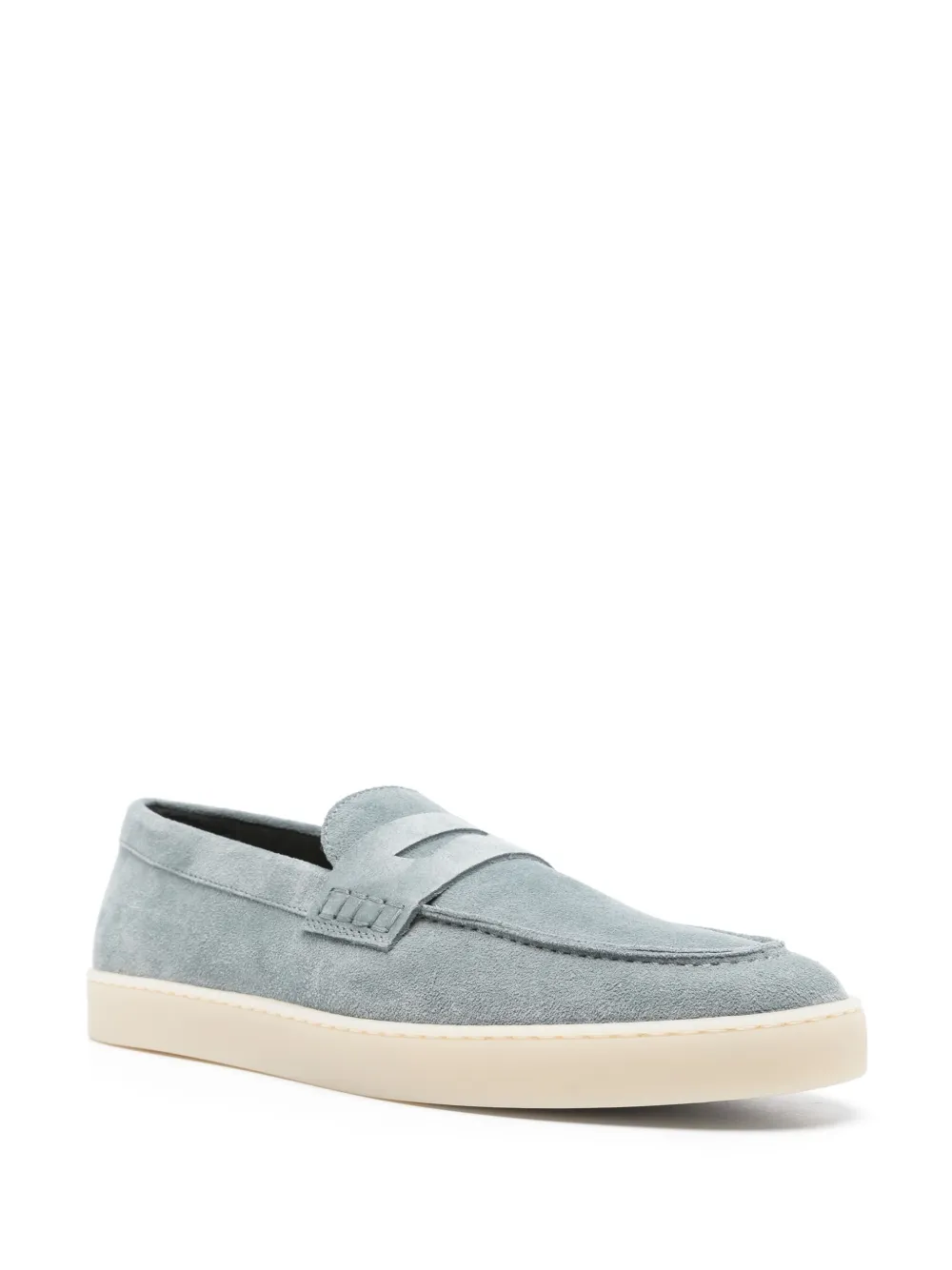 Canali Suède loafers Blauw