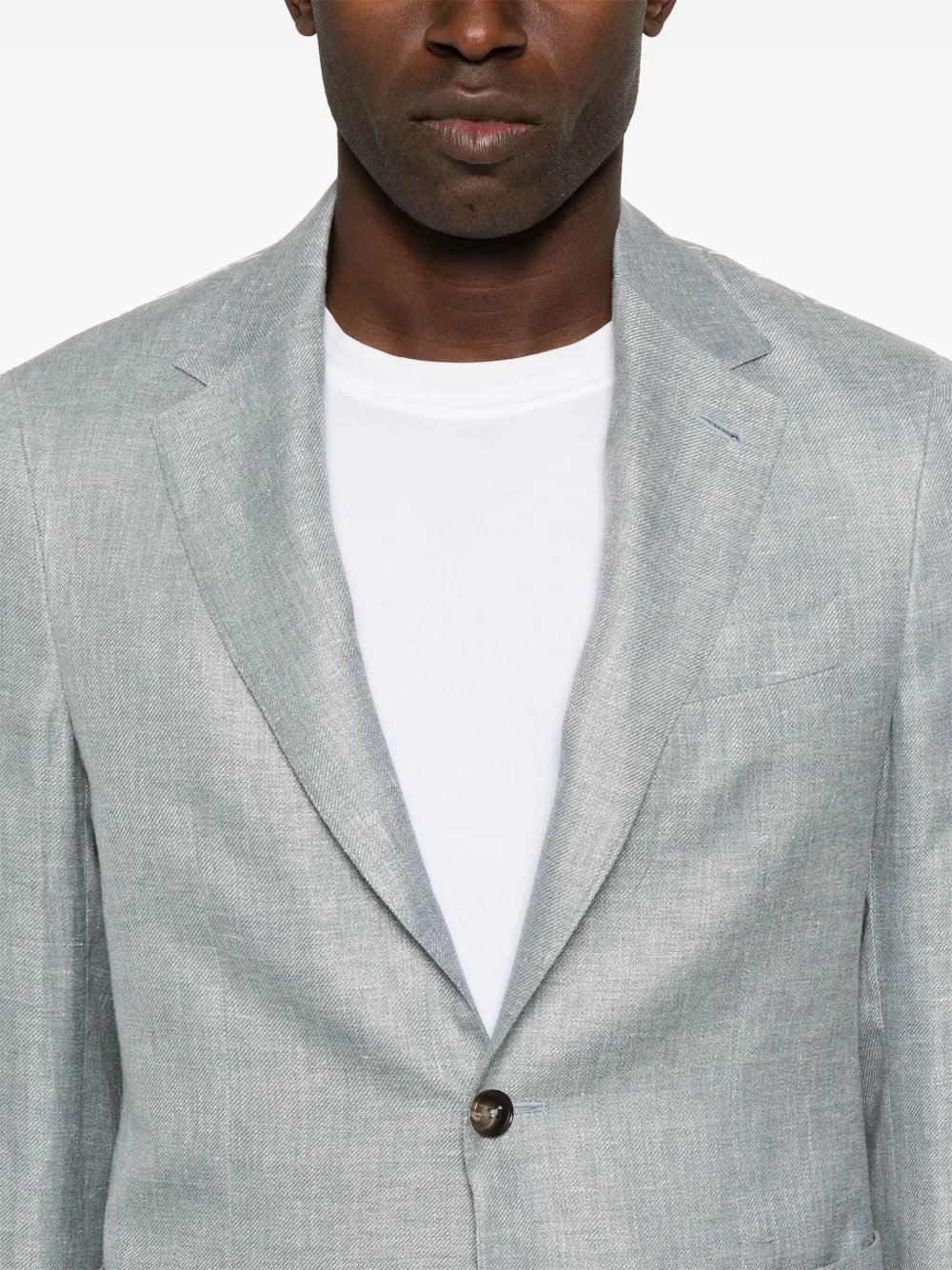 Canali Blazer met enkele rij knopen Grijs