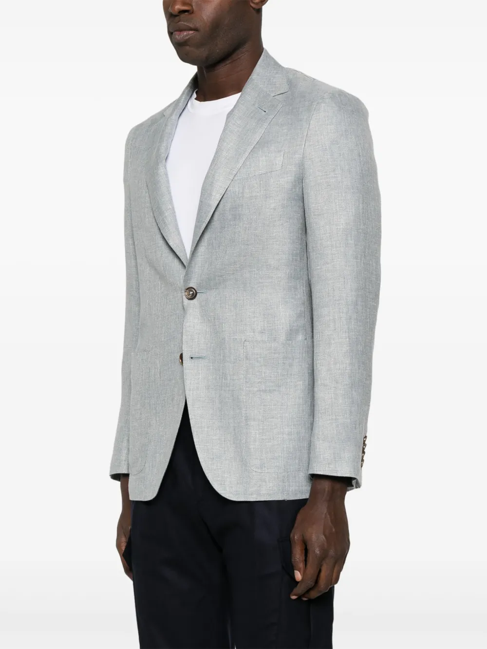 Canali Blazer met enkele rij knopen Grijs