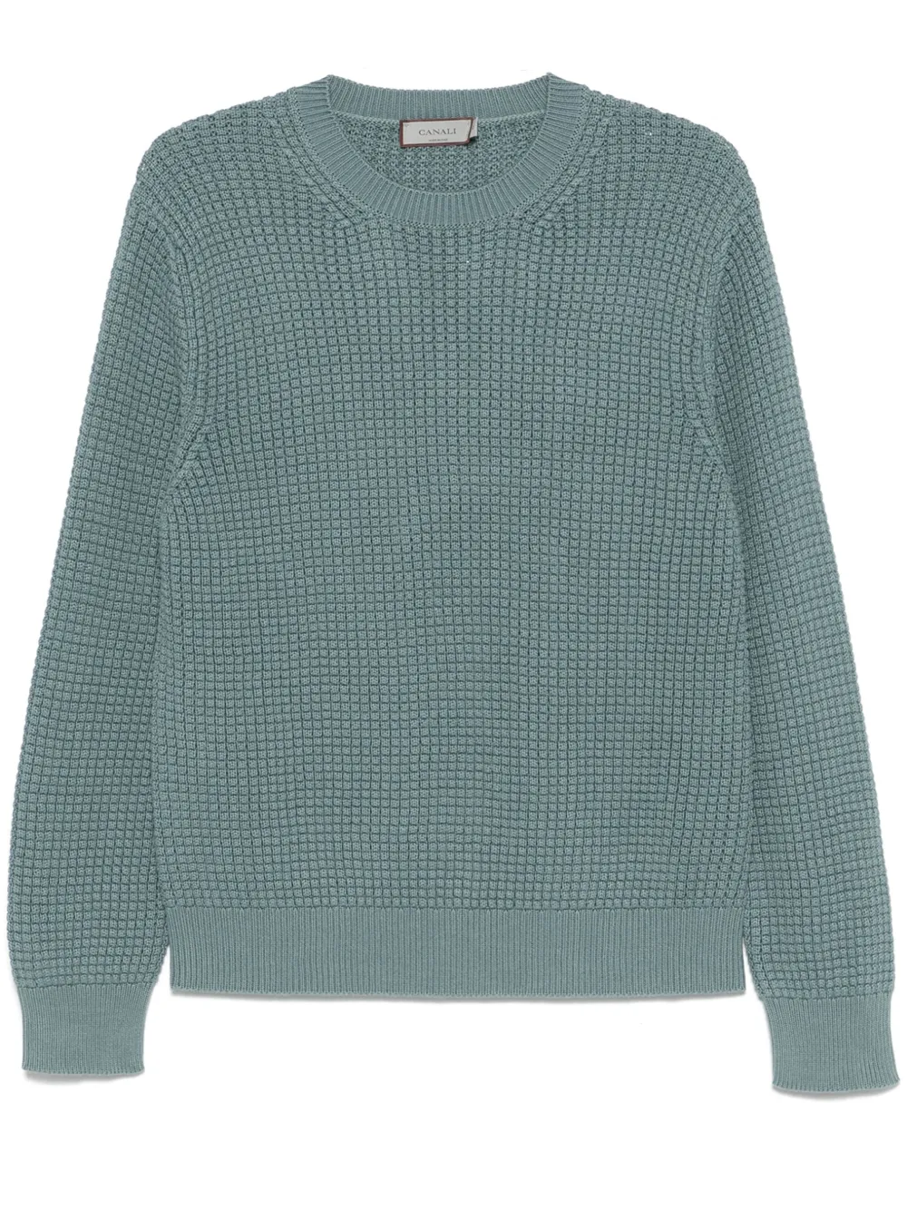 Canali waffle-knit sweater | Blue | Image 1