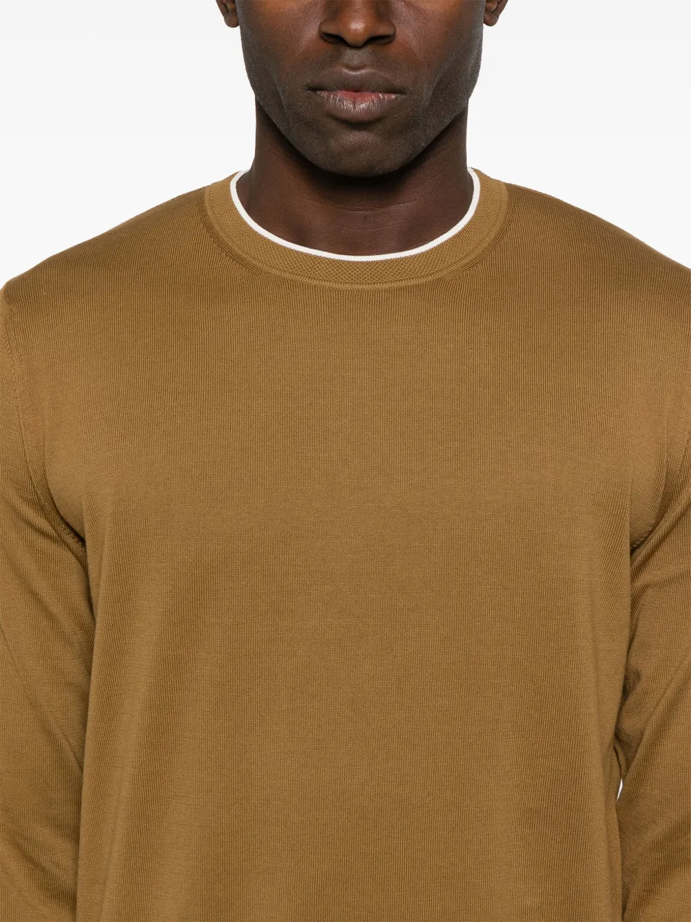 Canali Trui met contrasterende afwerking Bruin