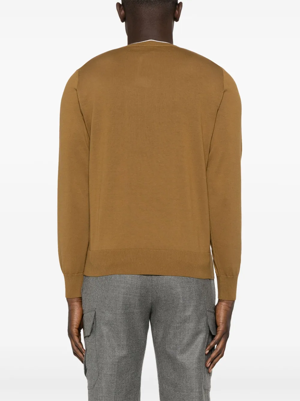 Canali Trui met contrasterende afwerking Bruin