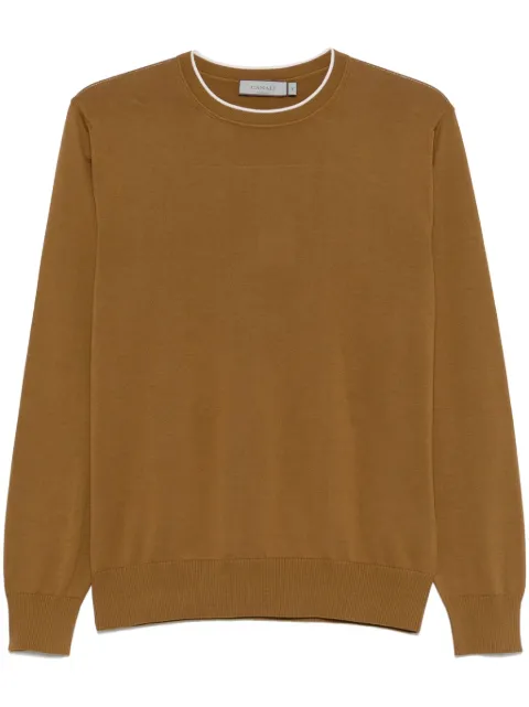 Canali contrasting-trim sweater