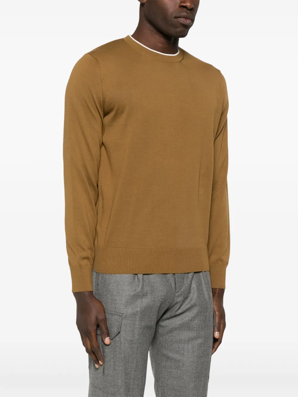 Canali Trui met contrasterende afwerking Bruin
