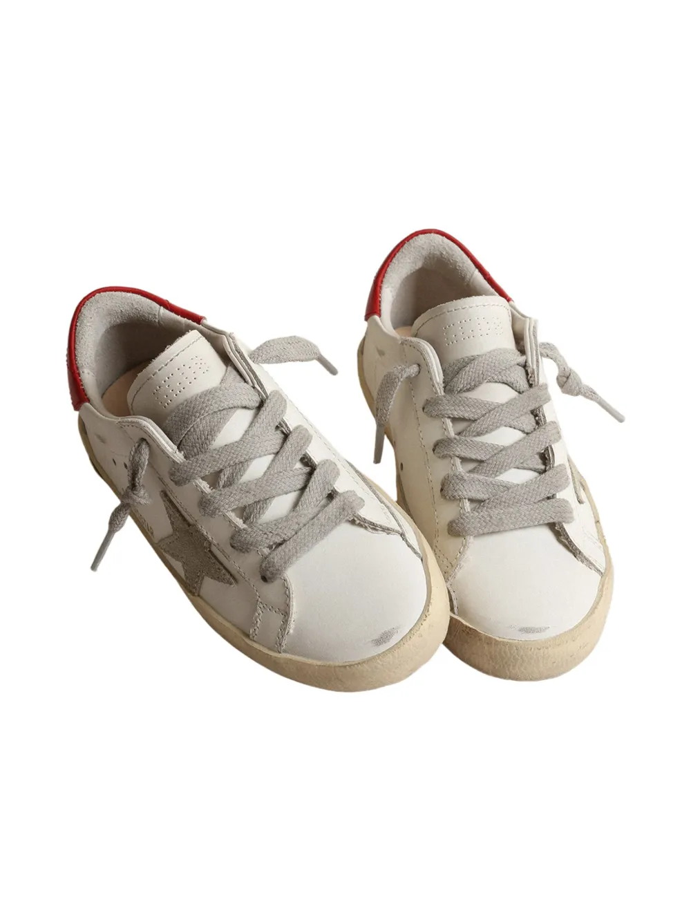 Golden Goose Kids Superstar White/Red sneakers - Wit
