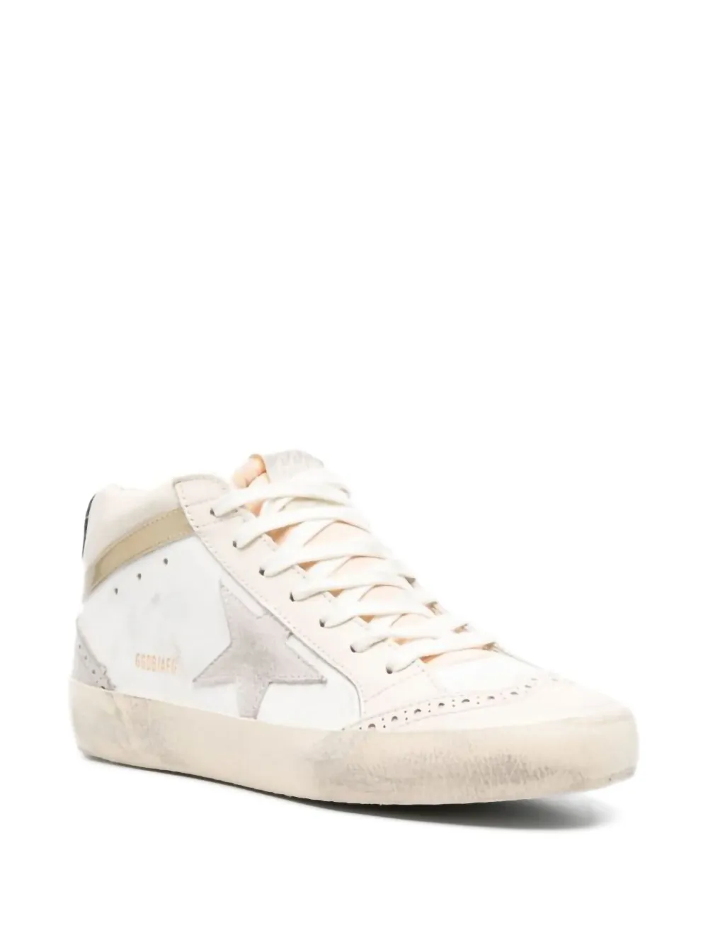Golden Goose Mid-Star gerafelde sneakers - Wit