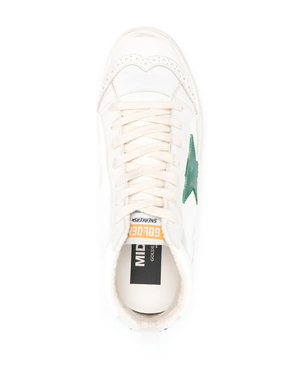 Golden Goose Mid Star "Cream Green Silver" sneakers White