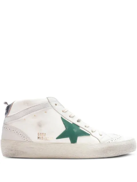 Golden Goose Mid Star "Cream/Green/Silver" sneakers