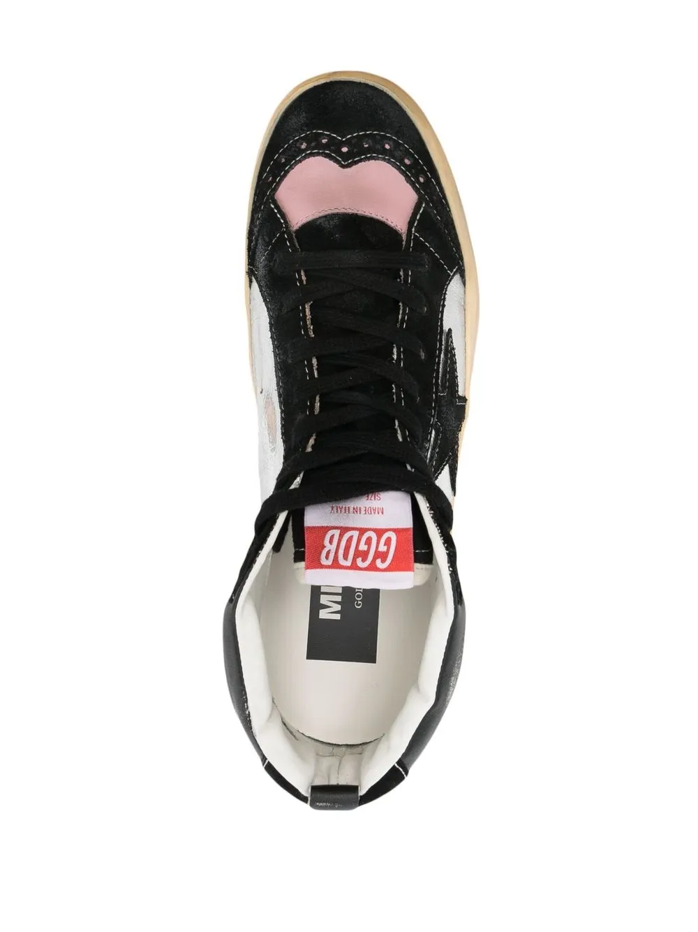 Golden Goose Mid Star WMNS "Black Silver Pink" sneakers Zilver