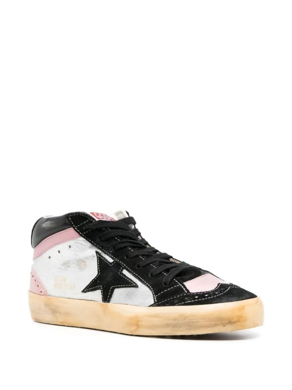 Golden Goose Mid Star WMNS "Black Silver Pink" sneakers Zilver