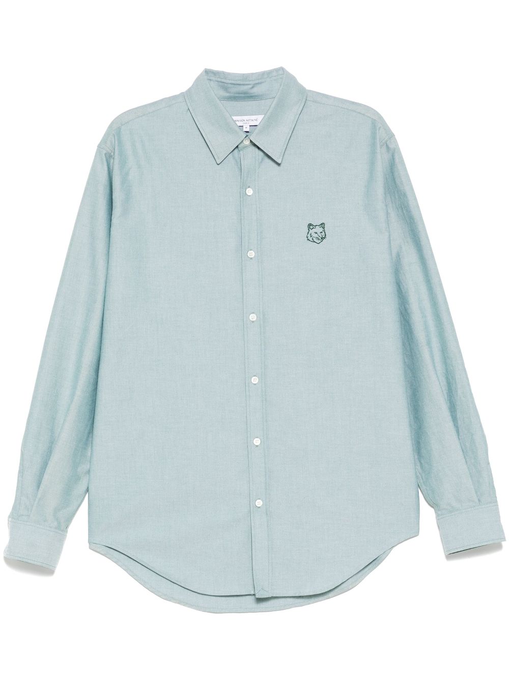 Maison Kitsuné contour fox head skate shirt - Green