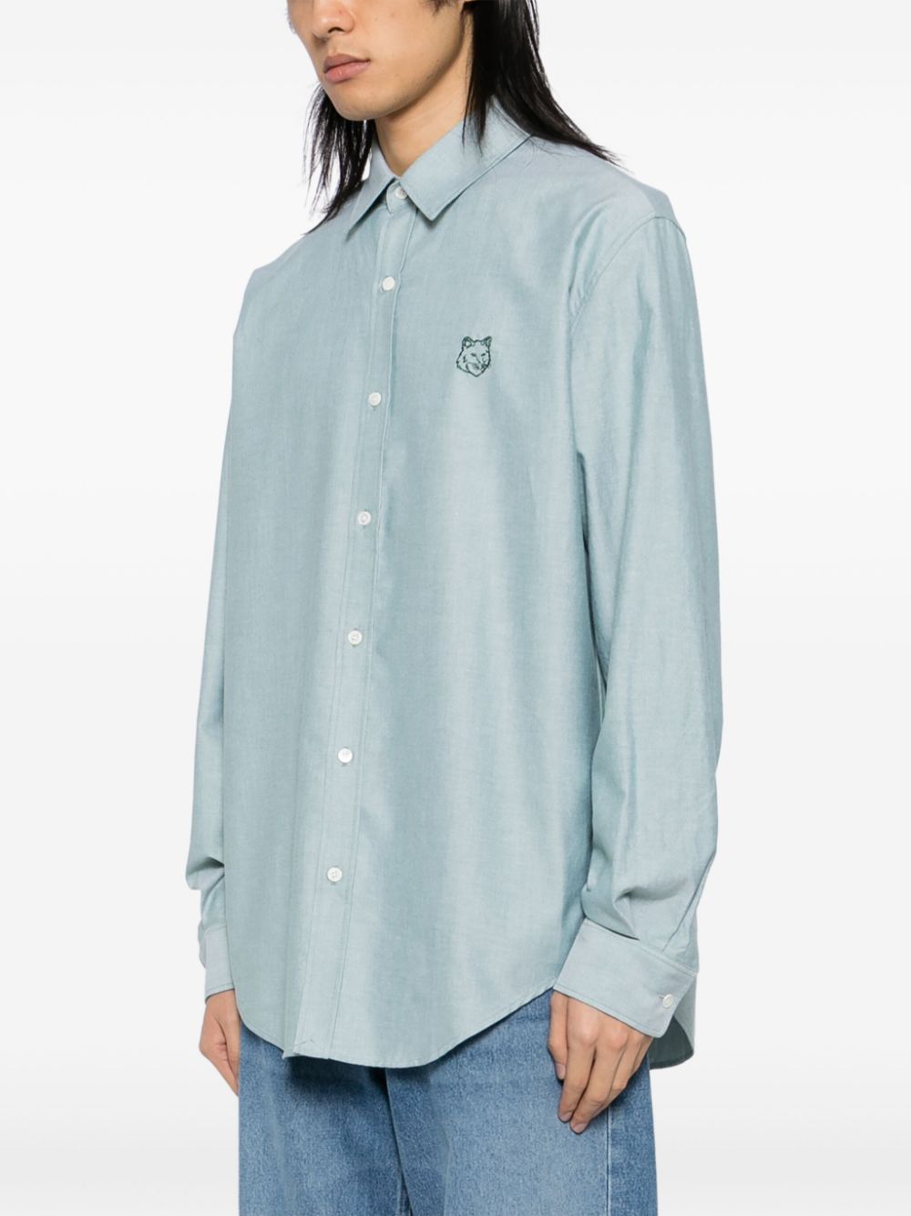 Cheap Maison Kitsune contour fox head skate shirt Men