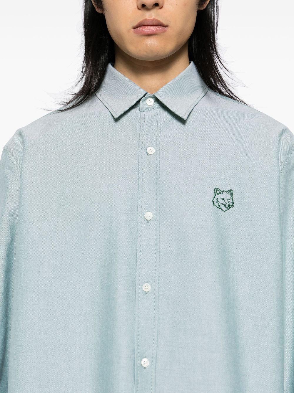 Cheap Maison Kitsune contour fox head skate shirt Men