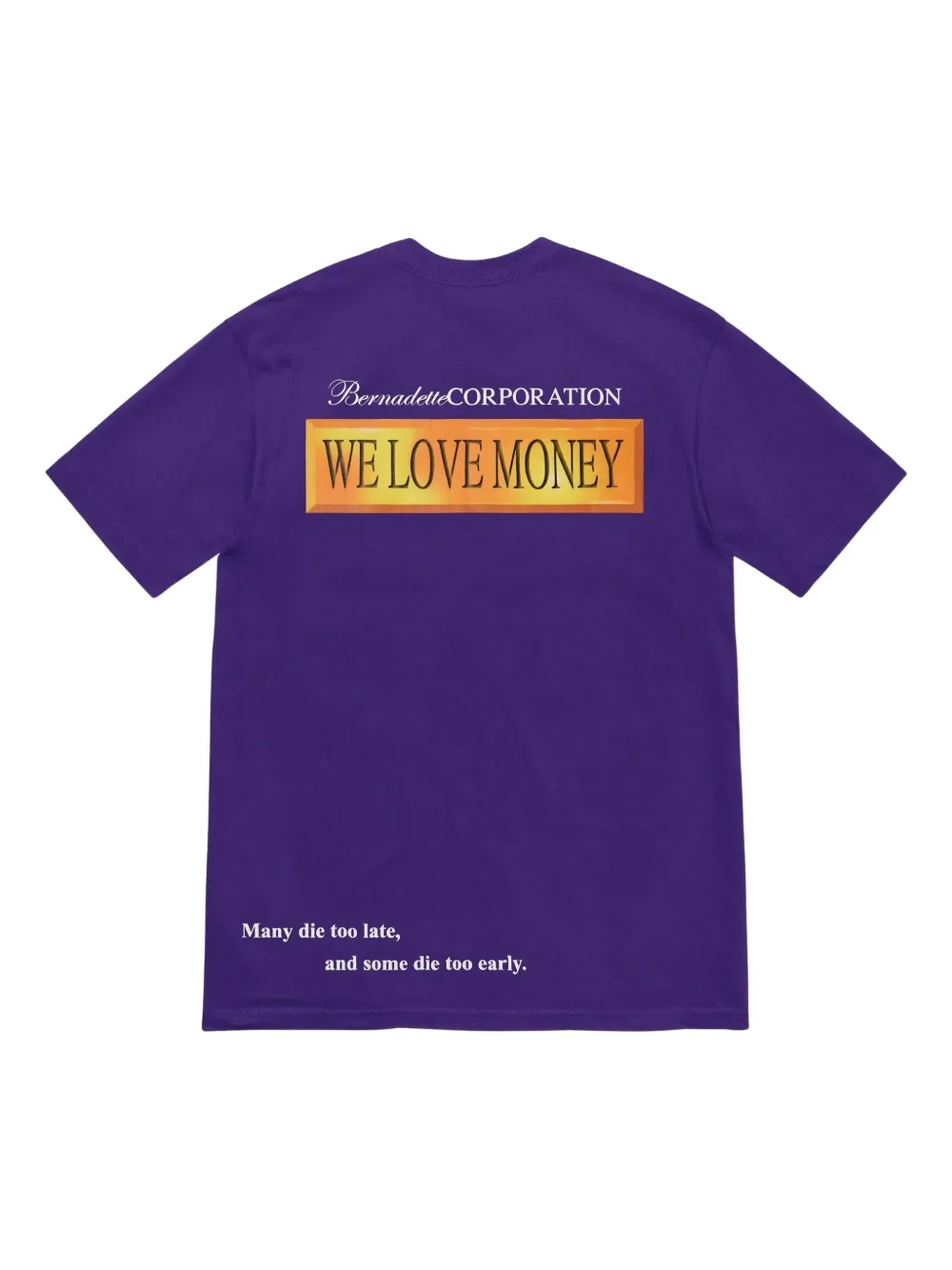 Supreme Bernadette Corporation Money T-shirt - Paars