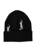 Supreme logo-embroidered beanie - Black