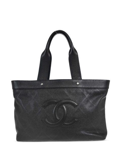 HOT SALE CHANEL 2007 CC logo tote bag Women