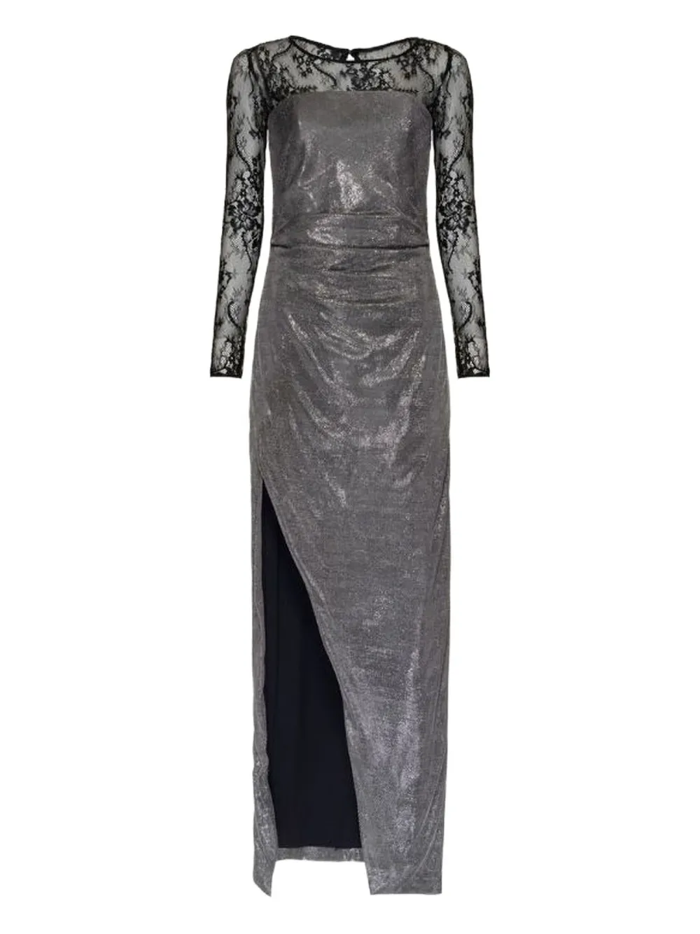 Lethicia Bronstein Aruana Lace-panelled Lurex Dress In Gold