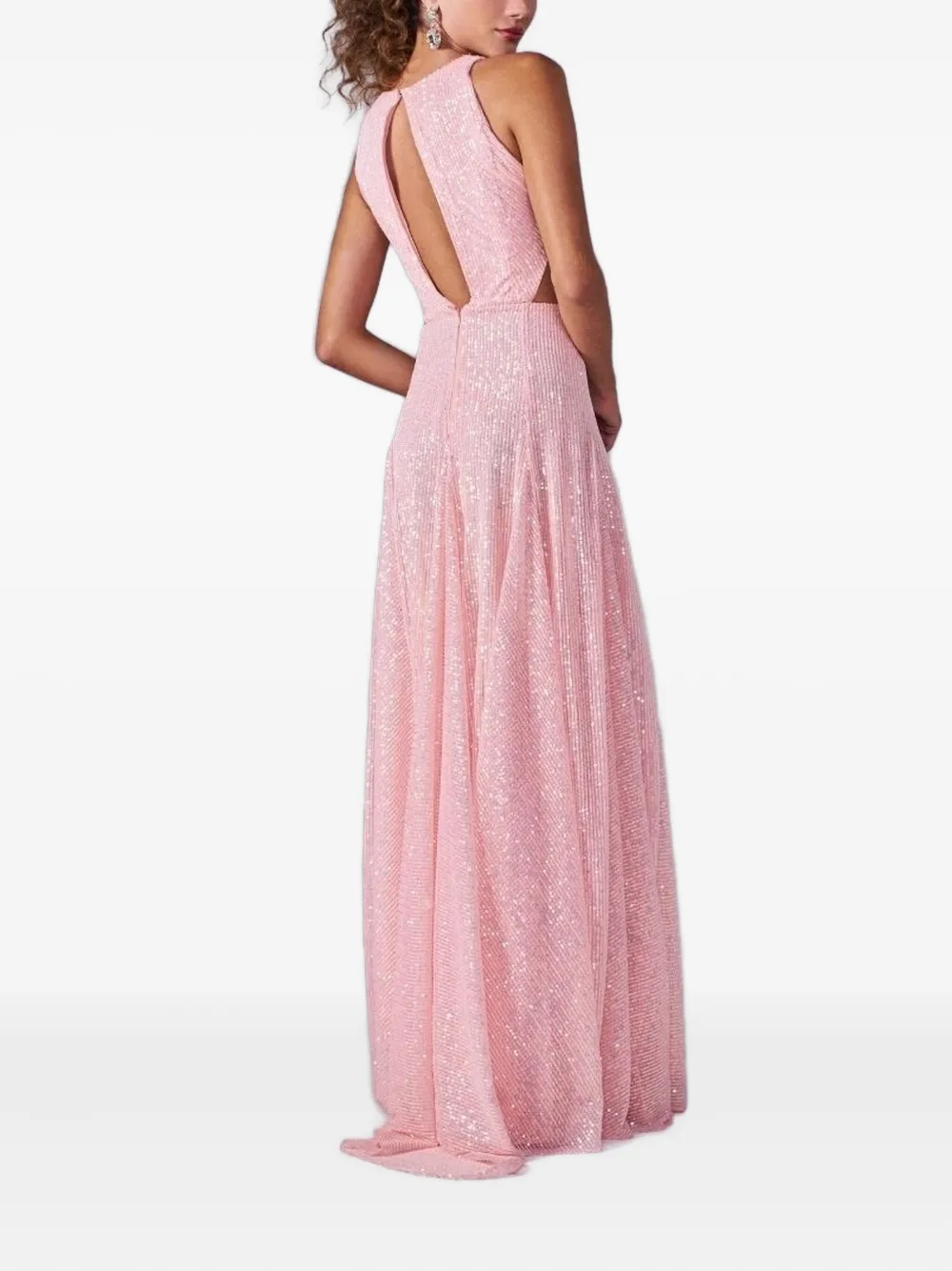 Lethicia Bronstein cut-out sequinned dress - Roze