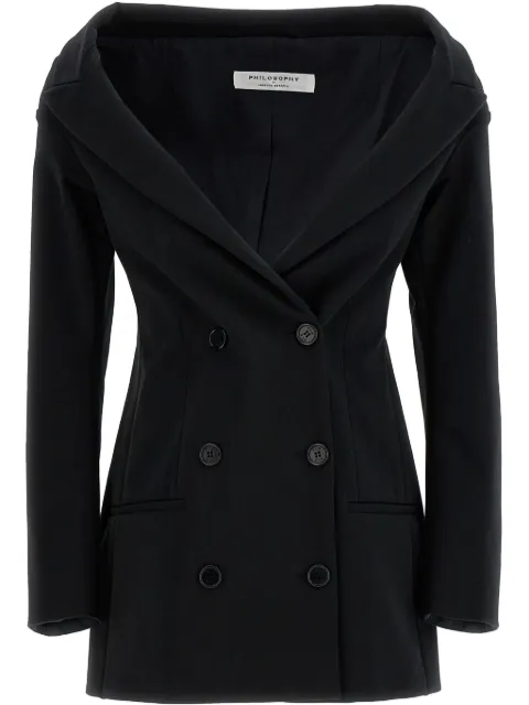 Philosophy Di Lorenzo Serafini off-the-shoulder double-breasted blazer