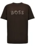 BOSS logo-print T-shirt - Brown