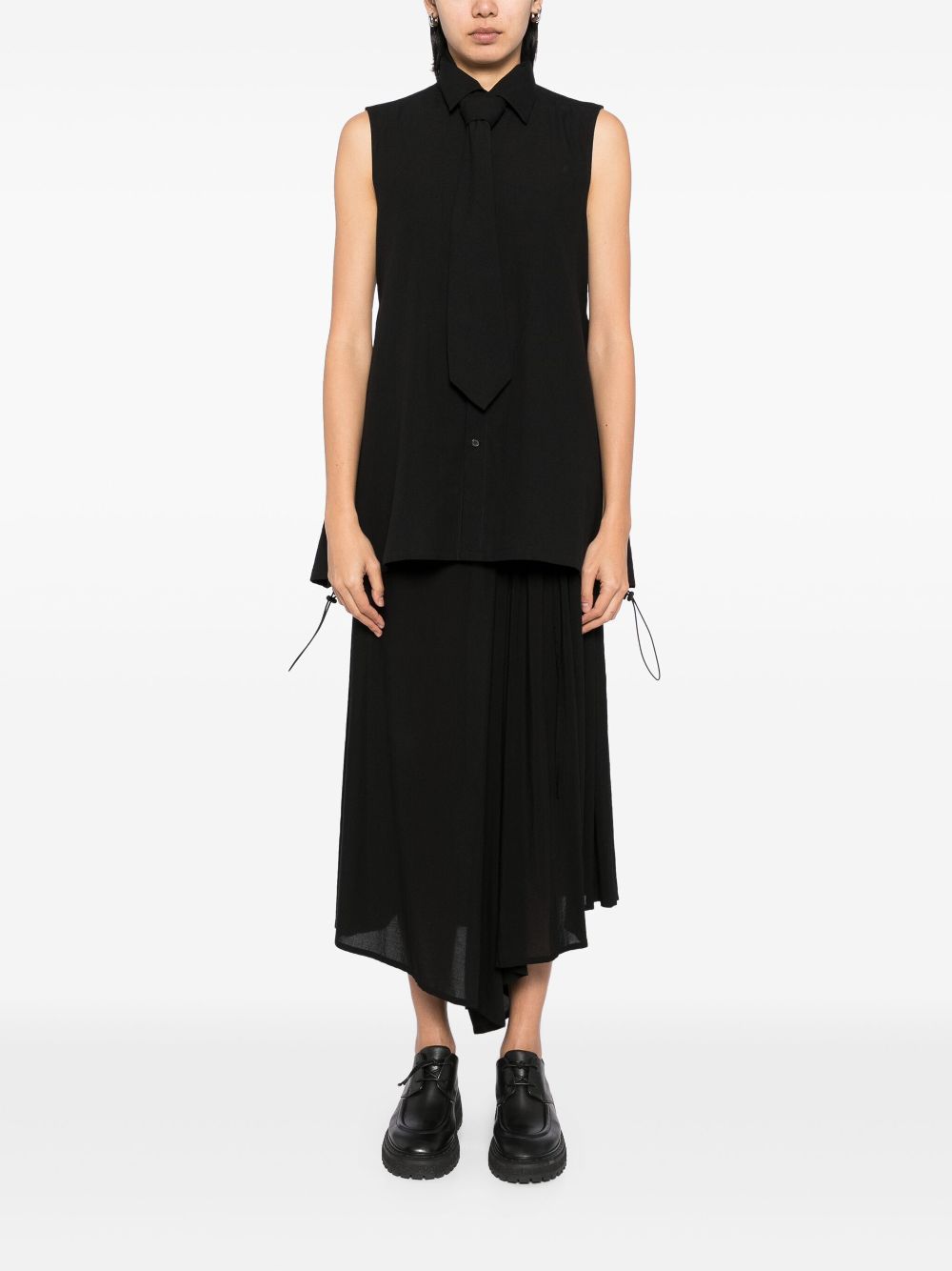 Yohji Yamamoto Asymmetrische blouse - Zwart