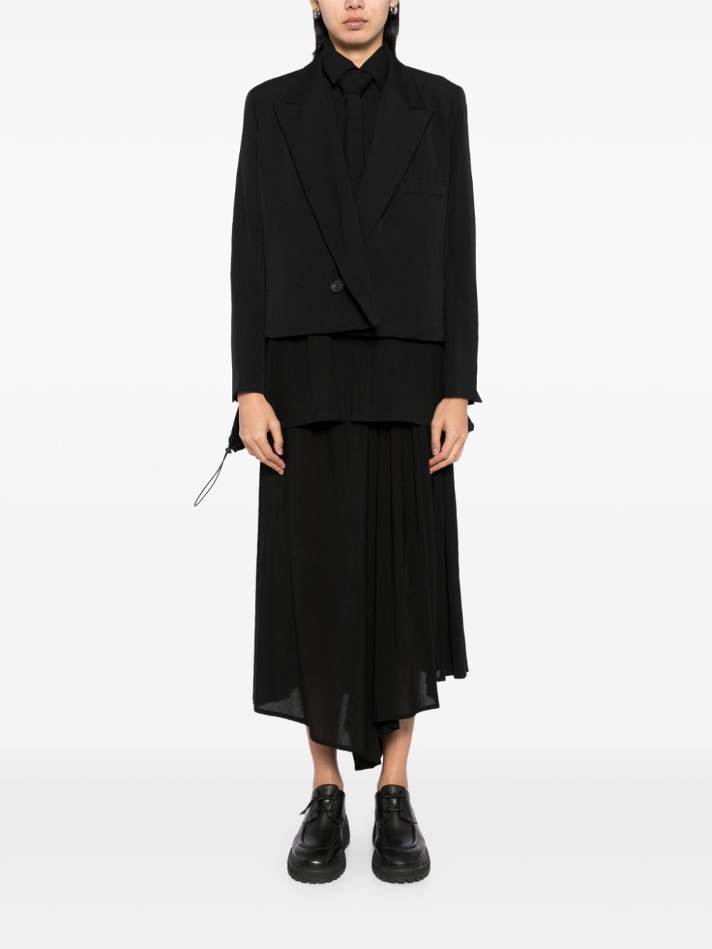 Yohji Yamamoto cropped blazer - Black