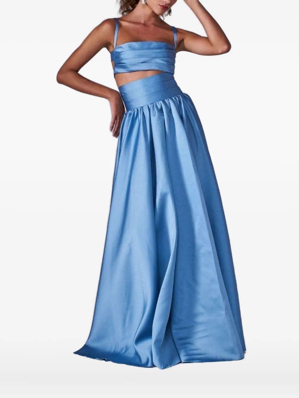Lethicia Bronstein Zibeline Maxi Dress In Blue