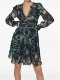 Lethicia Bronstein Agar floral-print smocked dress - Blue