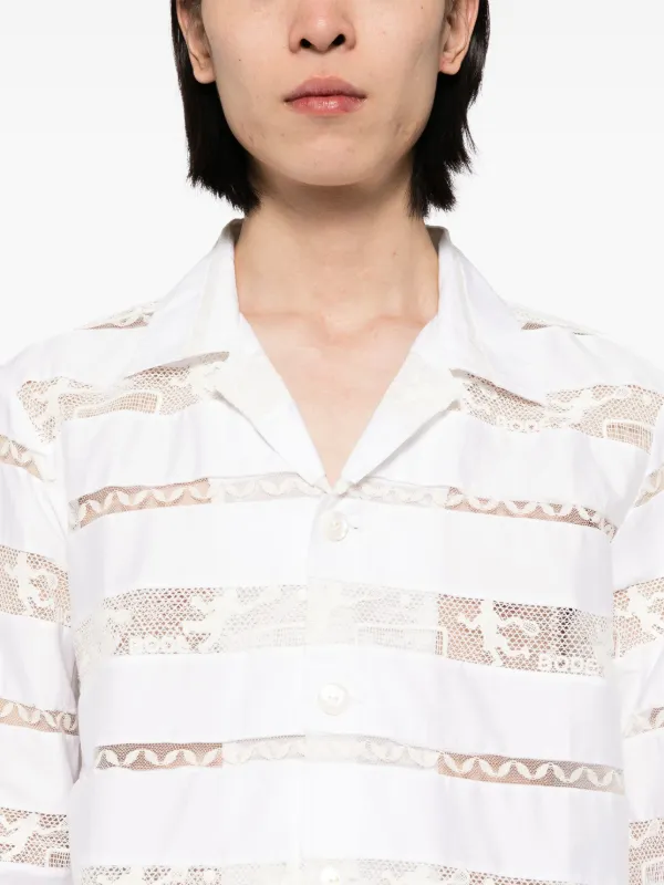 BODE Tennis Lace Shirt | White | FARFETCH UK
