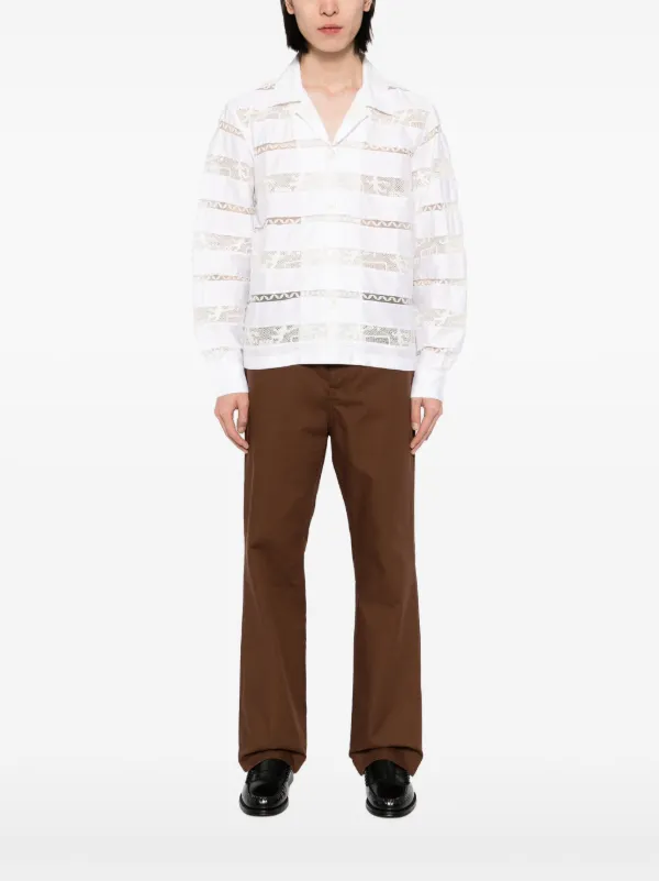 BODE Tennis Lace Shirt | White | FARFETCH