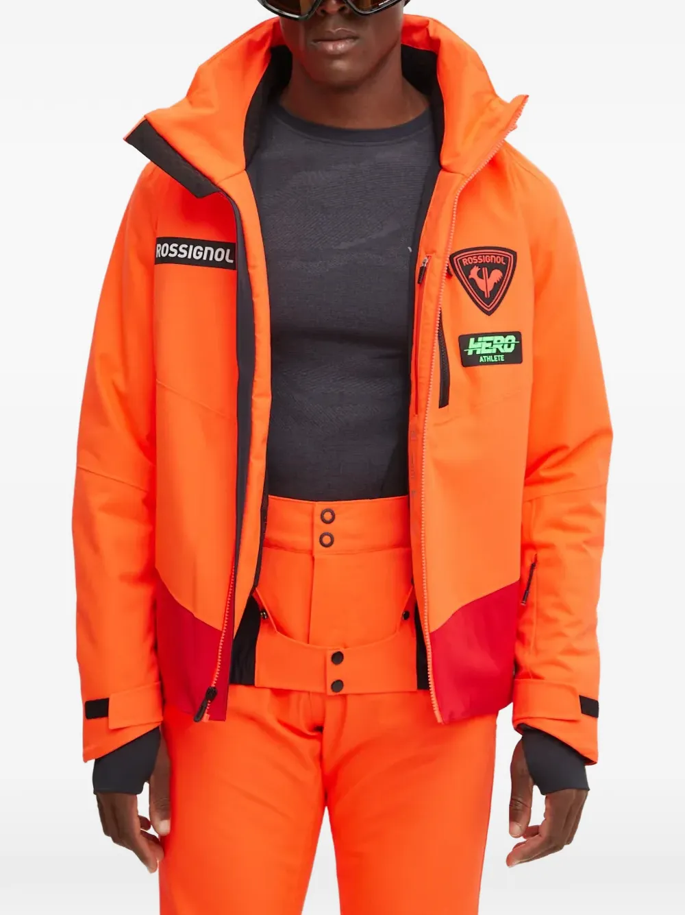Rossignol Hero Blackside Skijacke mit Kapuze - Orange