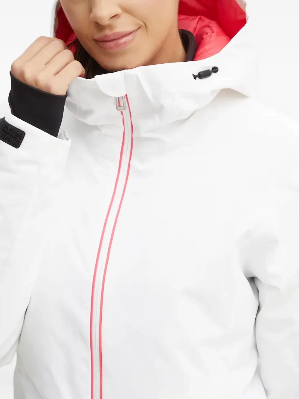 Rossignol Strawpile ski-jack met capuchon Wit