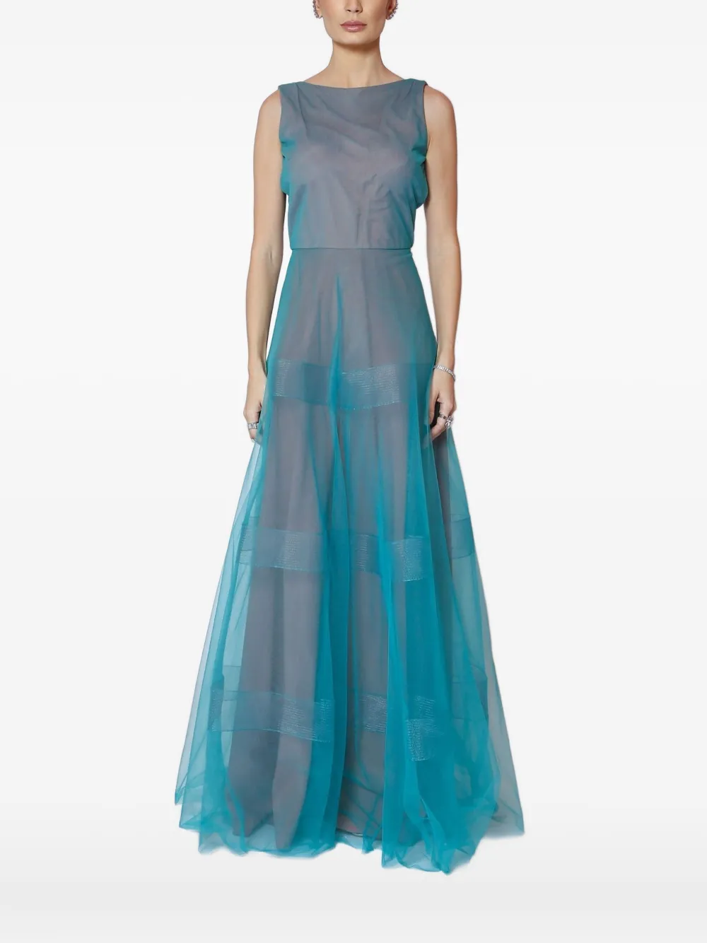 Lethicia Bronstein Thais Tulle Gown In Green
