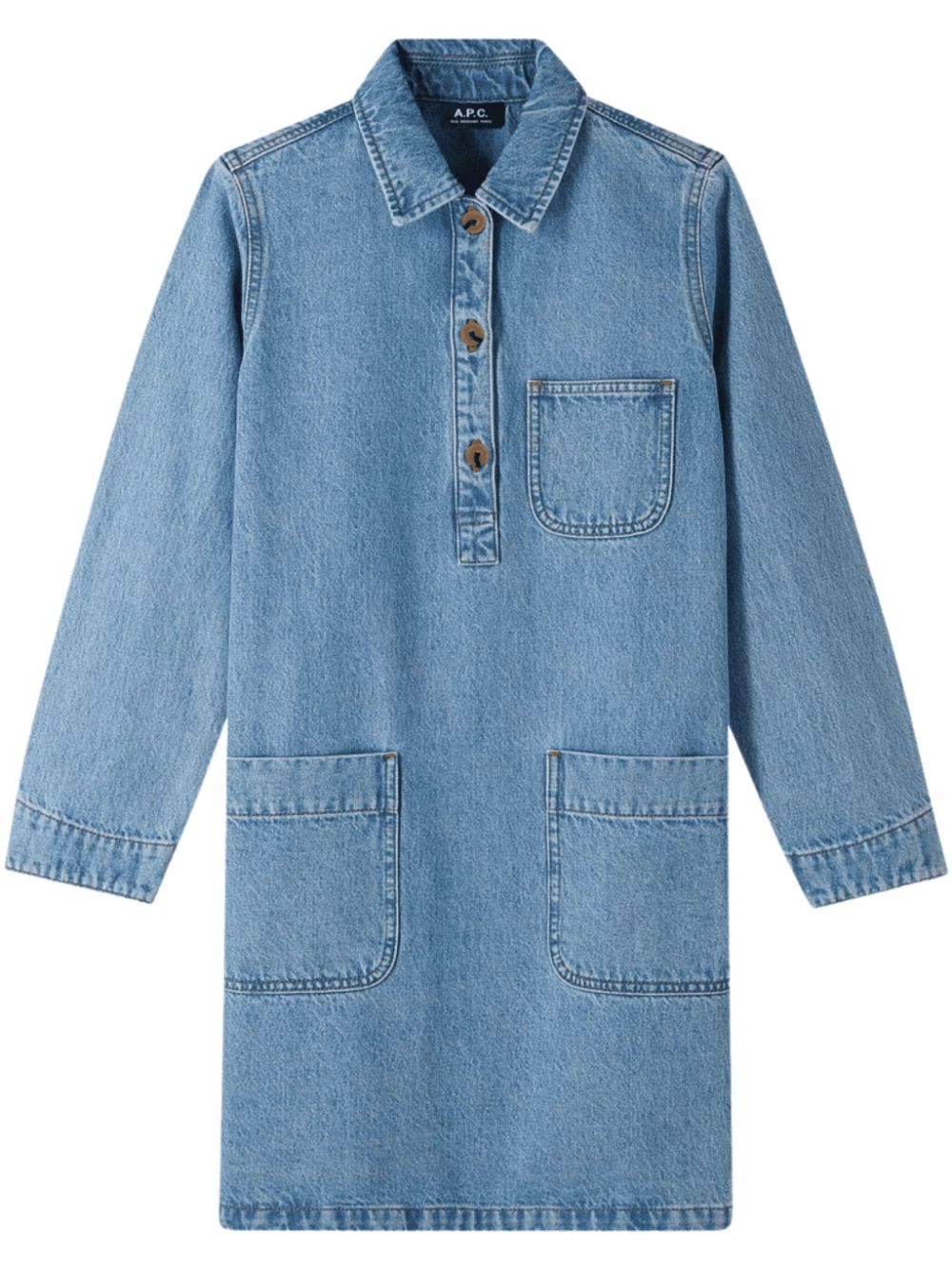 A.P.C. Aurelia mini dress - Blue