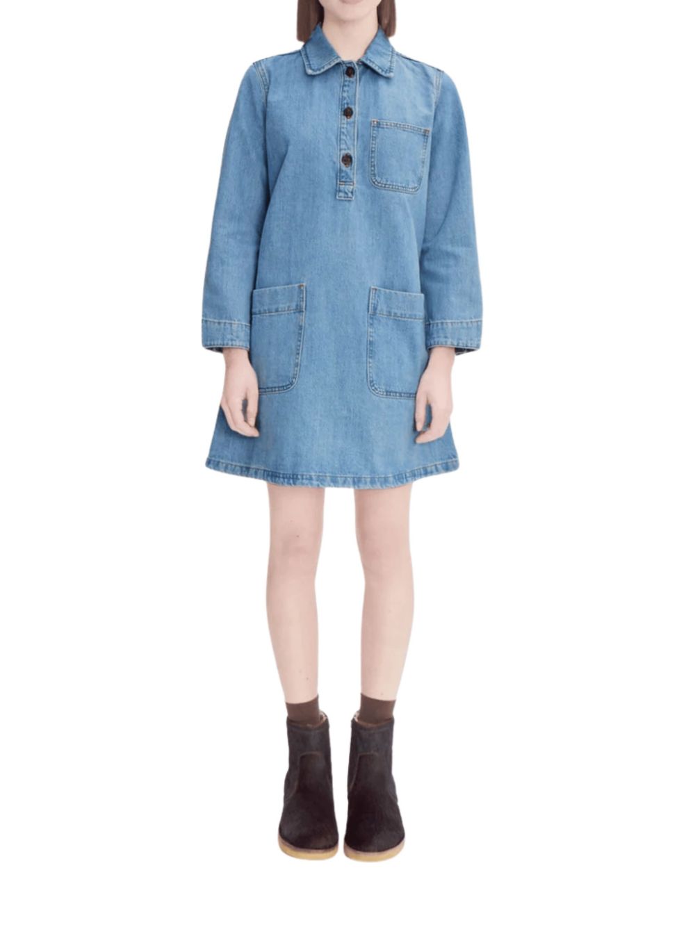 A.P.C. Aurelia mini dress - Blue